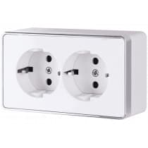 Розетка двойная с заземлением Werkel WL15-02-03 Gallant белая 4690389102103