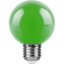 Лампа светодиодная FERON LB-371, G60 (шар), 3W 230V E27 (зеленый) 25907