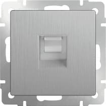 Розетка компьютерная Ethernet RJ-45 Werkel WL09-RJ-45 cеребряный рифленый 4690389085062
