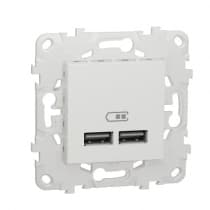 Розетка USB Schneider Electric Unica Studio Белый NU541818