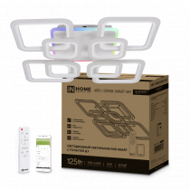Светильник светодиодный IN HOME ELEGANT ARIS-125RGB-SMART-WH 125Вт 230В 3000-6500K 8800Лм 585х585х115мм пульт ДУ белый 4690612051307