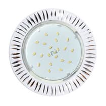 Ecola GX53 H4 DL5383 светильник встраив. без рефл. Рифленые реснички Белый/Алюм 20x110 (к+) FW5383ECB