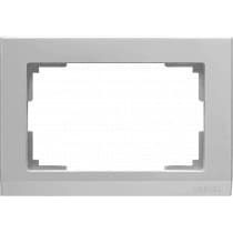 Рамка для двойной розетки Werkel Stark WL04-Frame-01-DBL серебряный 4690389117206