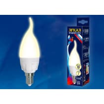 Лампа светодиодная Uniel LED-CW37 7W/WW/E14/FR 3000K UL-00002416