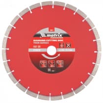 Диск алмазный, отрезной сегментный, 230 х 22,2 мм, тонкий, сухая резка Matrix Professional 730677