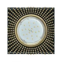 Встраиваемый светильник Ecola GX53 H4 5352 Glass золото/черный/прозрачный FP53SGECB