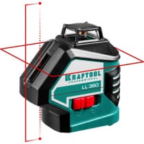 Нивелир лазерный KRAFTOOL 20м / 70м, 360 градусов , (детектор), сверхъяркий, IP54, точн. 0,2 мм/м, в сумке, LL360 34645