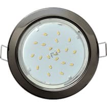 Ecola GX53 H4 светильник встраив. без рефл.  Черный хром 38x106 - 10pack (кd102)