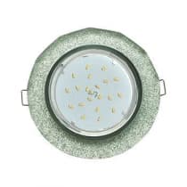 Встраиваемый светильник Ecola GX53 H4 5313 Glass хром/серебряный блеск FS53RCECH
