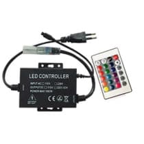 Контроллер Ecola LED strip 220V RGB IR controller (IP20) 1500W 6,6A для ленты 220V 16x8 IP68 с инфракрасным пультом CRS615ESB
