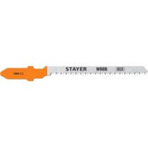 Полотна Stayer, t101ao, для эл/лобзика, hcs, по дереву, фанере, ламинату, фигур. рез, t-хвост., шаг 1,4мм, 50мм, 2шт 15992-1.3_z02