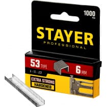 STAYER 6 мм скобы для степлера тонкие тип 53, 1000 шт 3159-06_z02
