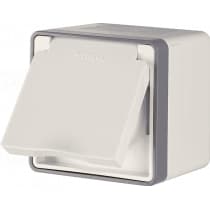 Розетка с заземлением с защитной крышкой и шторками IP44 Werkel W5071203 Gallant слоновая кость 4690389164590