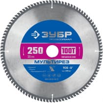 ЗУБР Мультирез 250 x 30мм 100Т, диск пильный по алюминию 36907-250-30-100_z01