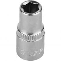 Торцовая головка ЗУБР 1/4", 6 мм, Cr-V сталь, хромированная 27715-06