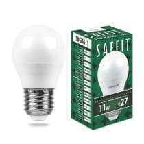 Лампа светодиодная SAFFIT SBG4511, G45 (шар), 11W 230V E27 6400К 55141