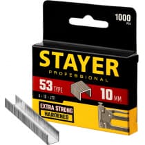 STAYER 10 мм скобы для степлера тонкие тип 53, 1000 шт 3159-10_z02
