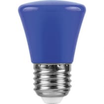 Лампа светодиодная FERON LB-372, C45 (колокольчик), 1W 230V E27 (синий) 25913