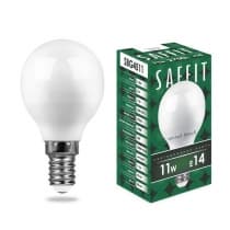 Лампа светодиодная SAFFIT SBG4511, G45 (шар), 11W 230V E14 2700К 55136