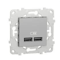 Розетка USB Schneider Electric Unica Studio Алюминий NU541830