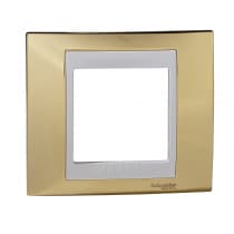 Рамка на 1 пост Schneider Electric Unica Хамелеон золото/белый MGU66.002.804