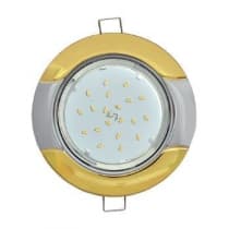 Встраиваемый светильник Ecola GX53 H4 9012 золото-хром FM71H4ECB