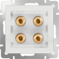 Акустическая розетка Werkel WL01-AUDIOx4 белый 4690389059155