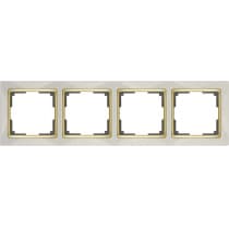 Рамка на 4 поста Werkel Snabb WL03-Frame-04-ivory-GD слоновая кость/золото 4690389083914