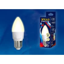 Лампа светодиодная Uniel LED-C37 7W/WW/E27/FR 3000K UL-00002414