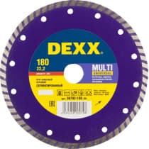 Круг отрезной для УШМ DEXX Ø 180х22.2 мм, алмазный, сегментированный 36702-180_z01