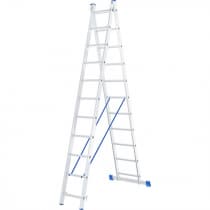 Лестница, 2 х 11 ступеней, алюминиевая, двухсекционная, Россия, Сибртех 97911