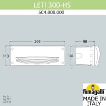 Накладной светильник для подсветки лестниц Fumagalli LETI 5C4.000.000.AYE27