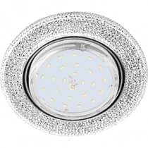 Встраиваемый светильник Ecola GX53 H4 LD5319 Glass хром SC53RMECB
