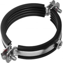 Хомут трубный ЗУБР 2 1/2", с гайкой, оцинкованный, 6 шт., 37850-75-80