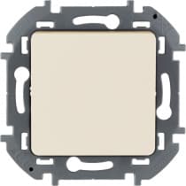 Переключатель кнопочный одноклавишный Legrand Inspiria для скрытого монтажа, цвет "Слоновая кость", номинальный ток 6 А, напряжение ~250В  673691