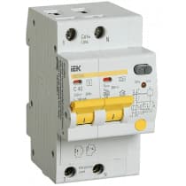 Дифференциальный автоматический выключатель IEK АД12MS 2Р 40А 100мА MAD123-2-040-C-100