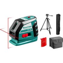 Нивелир лазерный линейный KRAFTOOL 20м / 70м, (детектор), сверхъяркий, IP54, точн. 0,2 мм/м, штатив, CL-70-3 34660-3