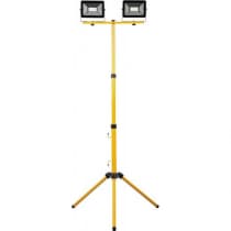 Прожектор светодиодный переносной на штативе, FERON LL-503, 2*50W, 6400К (дневной), 230V/50Гц, 2*4500Lm, IP65, угол рассеивания 120°, цвет черный-желтый 29568