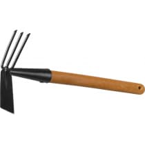 Мотыга-рыхлитель GRINDA 113х100х575 мм, 3 зубца, деревянная ручка, лопатка ProLine 421517