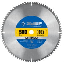 ЗУБР Оптима 500 x 50мм 80Т, диск пильный по дереву 36903-500-50-80_z01