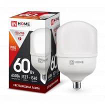 Лампа светодиодная LED-HP-PRO 60Вт 230В E27 с адаптером Е40 6500К 5400Лм IN HOME 4690612031132