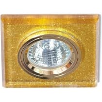 Светильник потолочный встраиваемый FERON 8170-2, под лампу MR16 G5.3, прозрачный-золото хром 19718