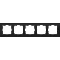 Рамка на 5 постов Werkel Aluminium WL11-Frame-05  черный алюминий 4690389110481