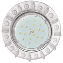 Ecola GX53 H4 5361 Glass Круг с квадр. матовыми стразами/фон матовый/центр.часть хром 52x120 (к+) FN53RNECB