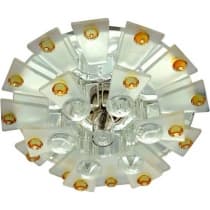 Светильник потолочный встраиваемый FERON 1560, под лампу JCD9 G9, прозрачный-жёлтый хром 28432