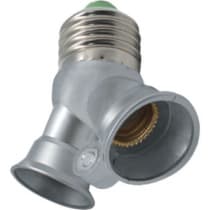Переходник Ecola base  с цоколя E27 на 2хE14 Серебряный A7T24SEAY