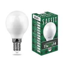 Лампа светодиодная SAFFIT SBG4511, G45 (шар), 11W 230V E14 4000К 55138