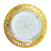 Ecola GX53 H4 DL5383 светильник встраив. без рефл. Рифленые реснички матовое Золото/Алюм 20x110 (к+) FG5383ECB
