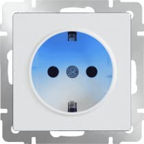 Розетка с заземлением и подсветкой Werkel WL01-10-03 белая 4690389128516