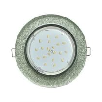 Встраиваемый светильник Ecola GX53 H4 5310 Glass хром/серебряный блеск FS53RNECH